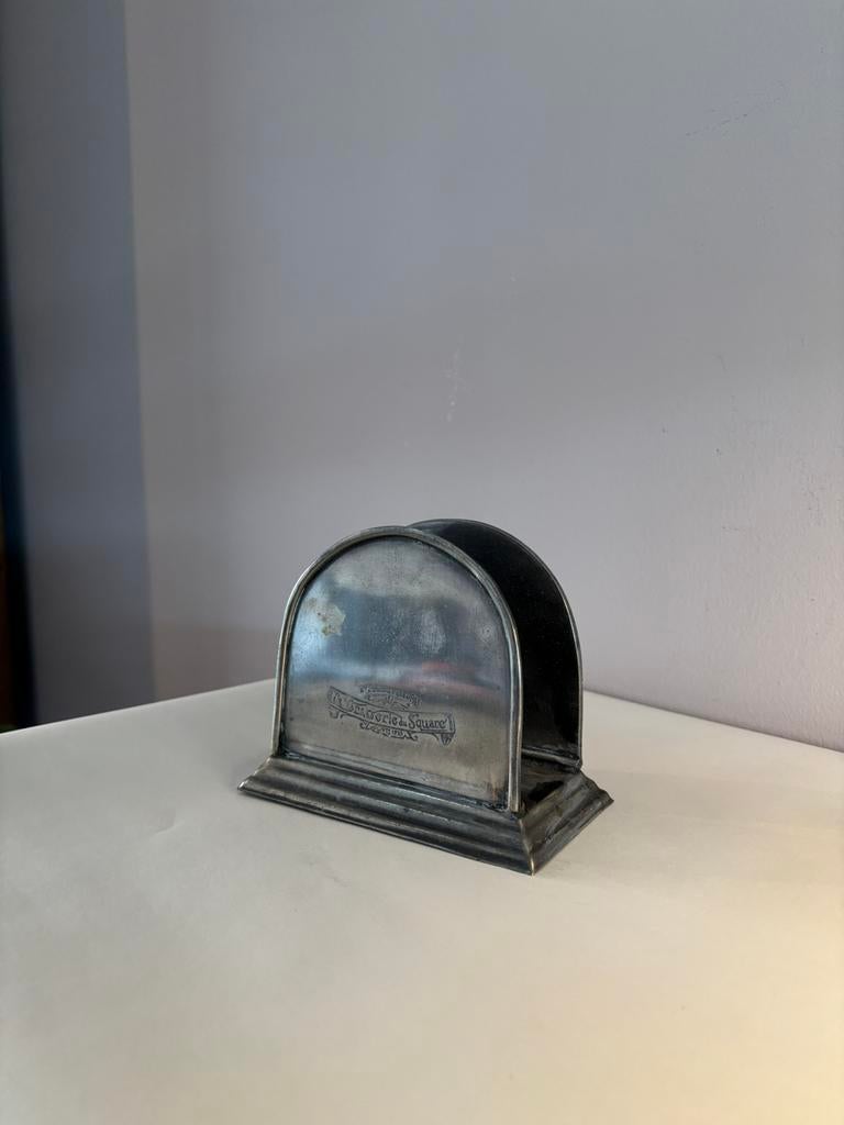 Vintage verzilverde servethouder Le Comptoir de Famille, Verzenden