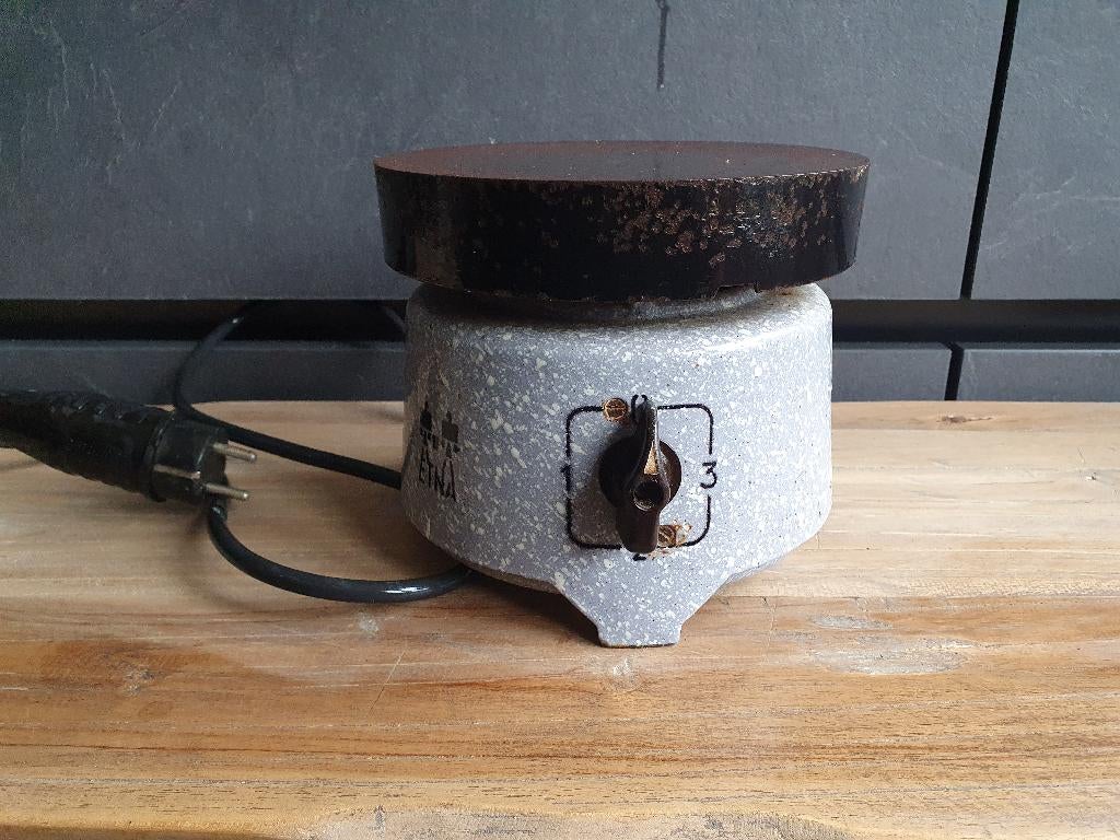 Emaille kook plaatje Etna grijs, Antiek en Kunst, Antiek | Emaille, Ophalen of Verzenden