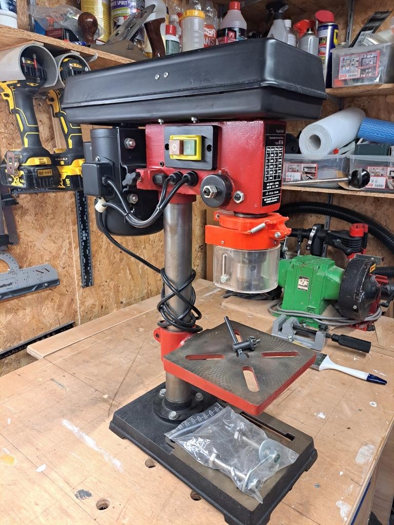 Topcraft Kolomboormachine TSB 416 - Zo goed als nieuw, Doe-het-zelf en Verbouw, Ophalen, Variabele snelheid, Zo goed als nieuw