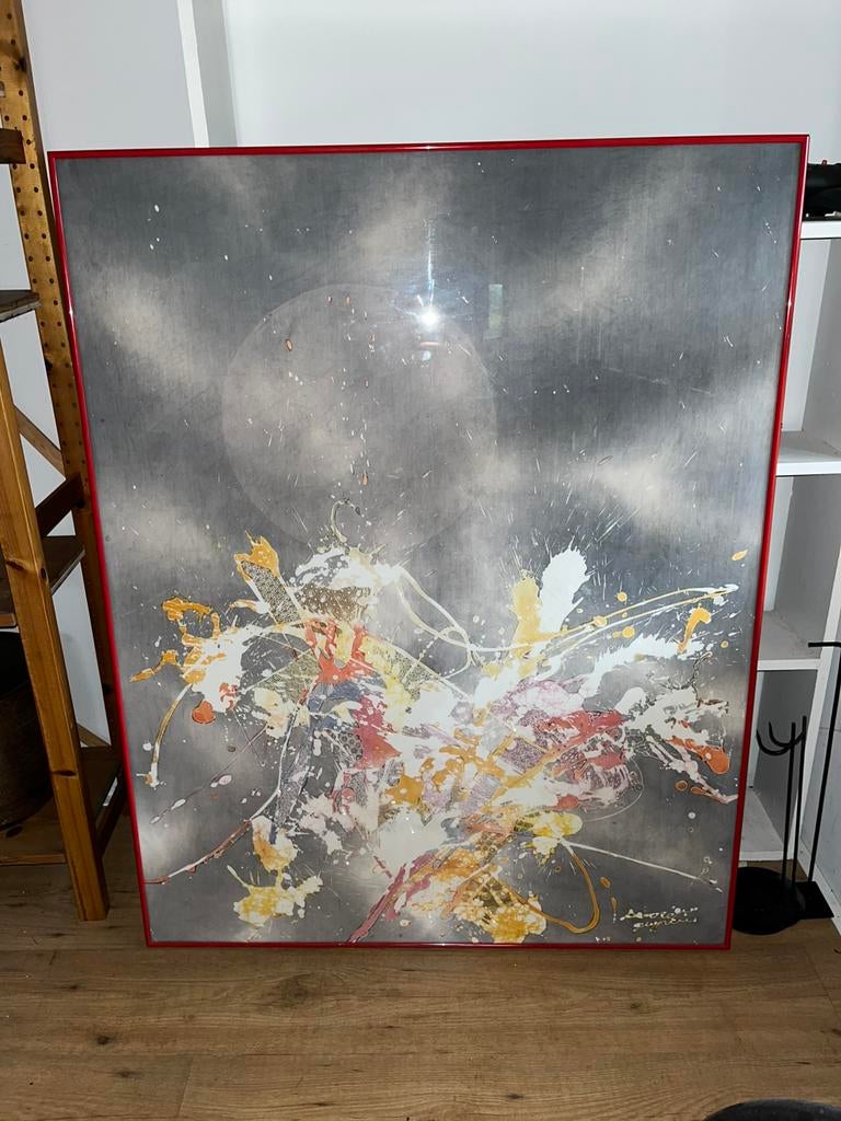 Indonesisch Batik Schilderij - groot, Antiek en Kunst, Ophalen