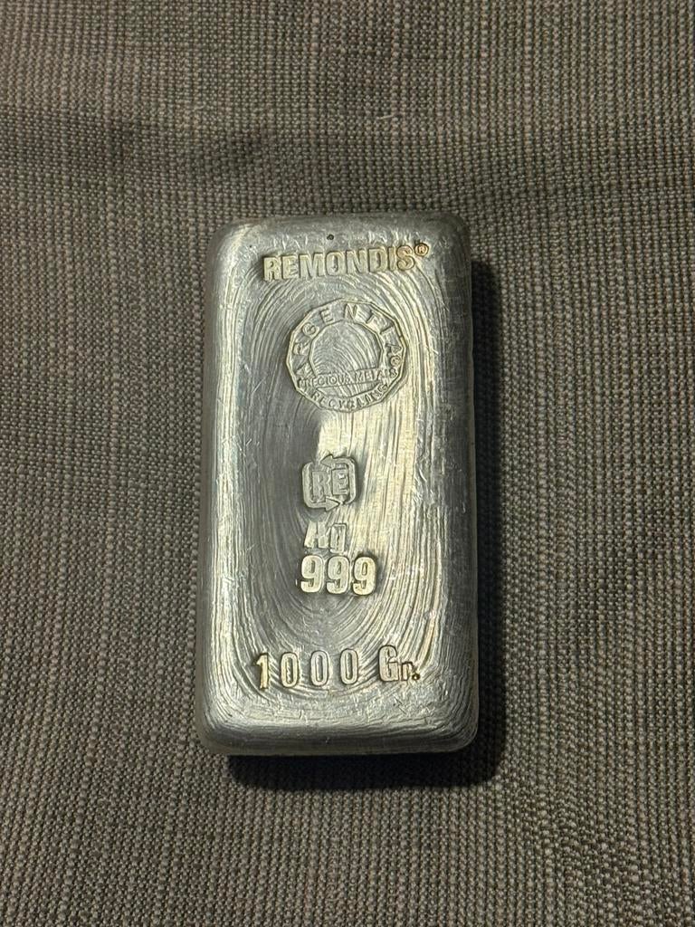 1kg zilverbaar Argentia Remondis LBMA, Postzegels en Munten, Edelmetalen en Baren, Zilver, Ophalen