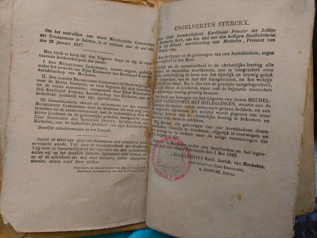 Mechelsche Catechismus met Uitleggingen - Kardinaal Sterckx, Ophalen of Verzenden, Gelezen, Kardinaal Sterckx, Christendom | Katholiek