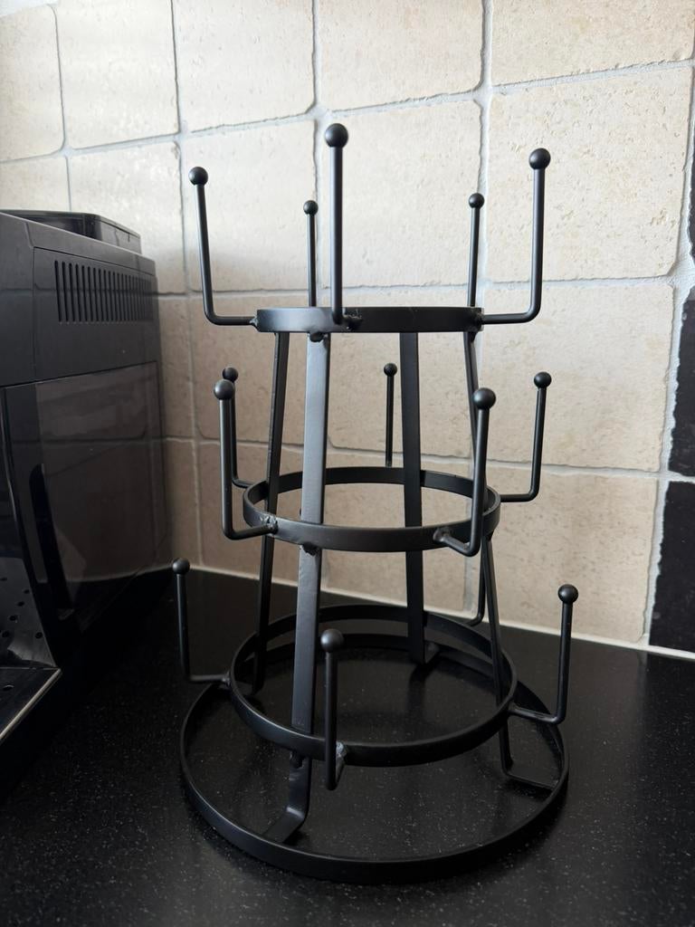 Beker rek zwart, Huis en Inrichting, Keuken | Keukenbenodigdheden, Ophalen of Verzenden, Zo goed als nieuw, Zwart