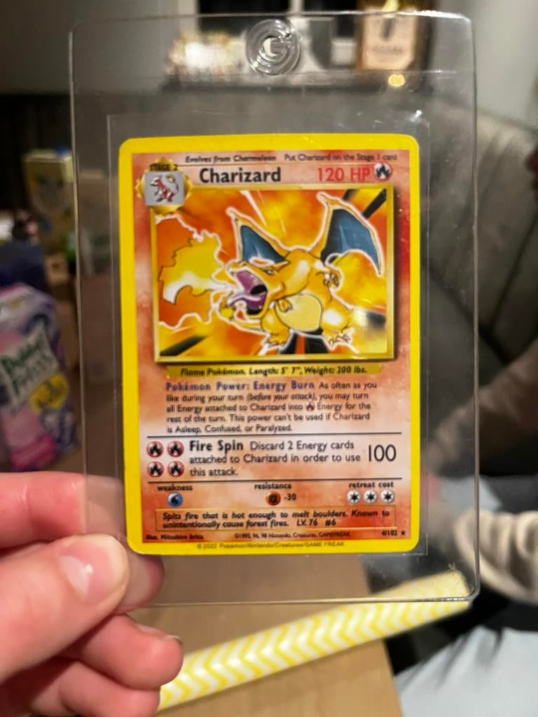 Charizard pokémon kaart, Ophalen of Verzenden, Nieuw, Losse kaart, Foil