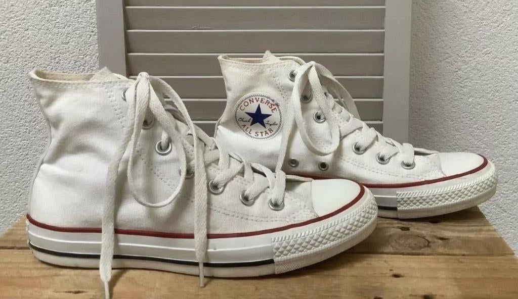 Witte Converse All Stars mt 5/38 Als NIEUW!, Ophalen of Verzenden, Zo goed als nieuw, Wit, Sneakers of Gympen