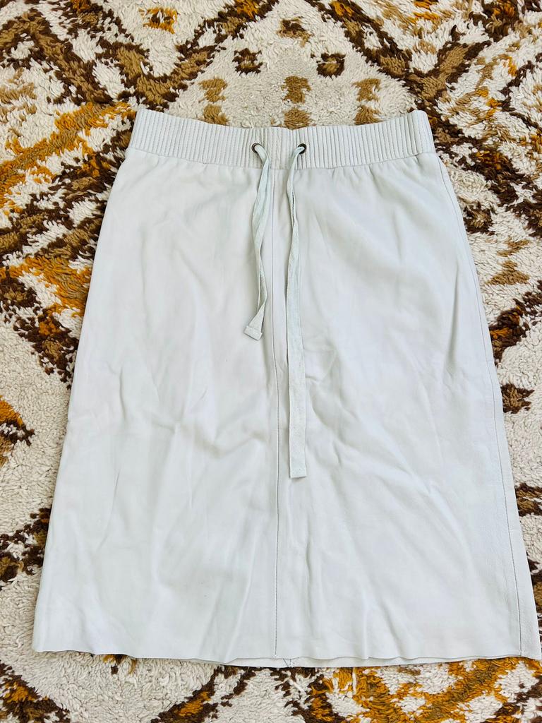 10 Days Boterzachte Leren Rok, Maat 38/40 (M), Verzenden, Grijs, Gedragen