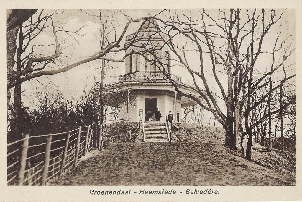 ANSICHTKAART HEEMSTEDE GROENENDAAL BELVEDERE, Verzenden, Ongelopen, Noord-Holland