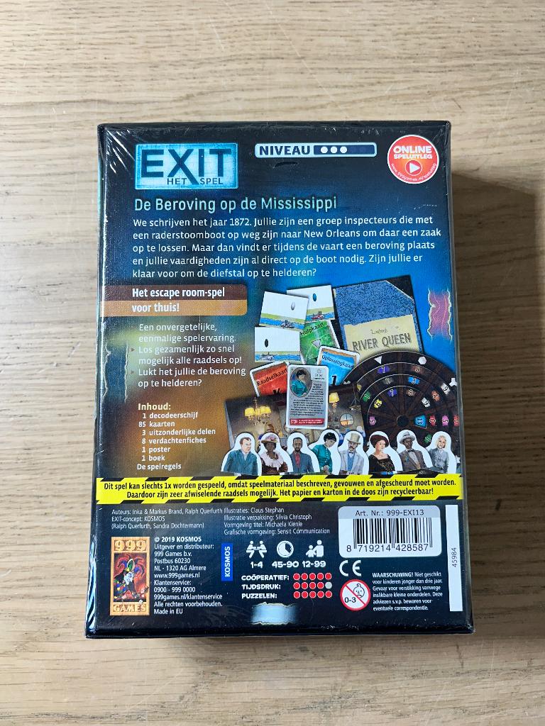 NIEUW | EXIT het Spel De Beroving op de Mississippi, Ophalen of Verzenden, Nieuw