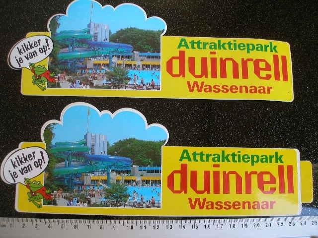 2x sticker attractiepark duinrell wassenaar kikker je op!, Verzenden, Zo goed als nieuw, Bedrijf of Vereniging