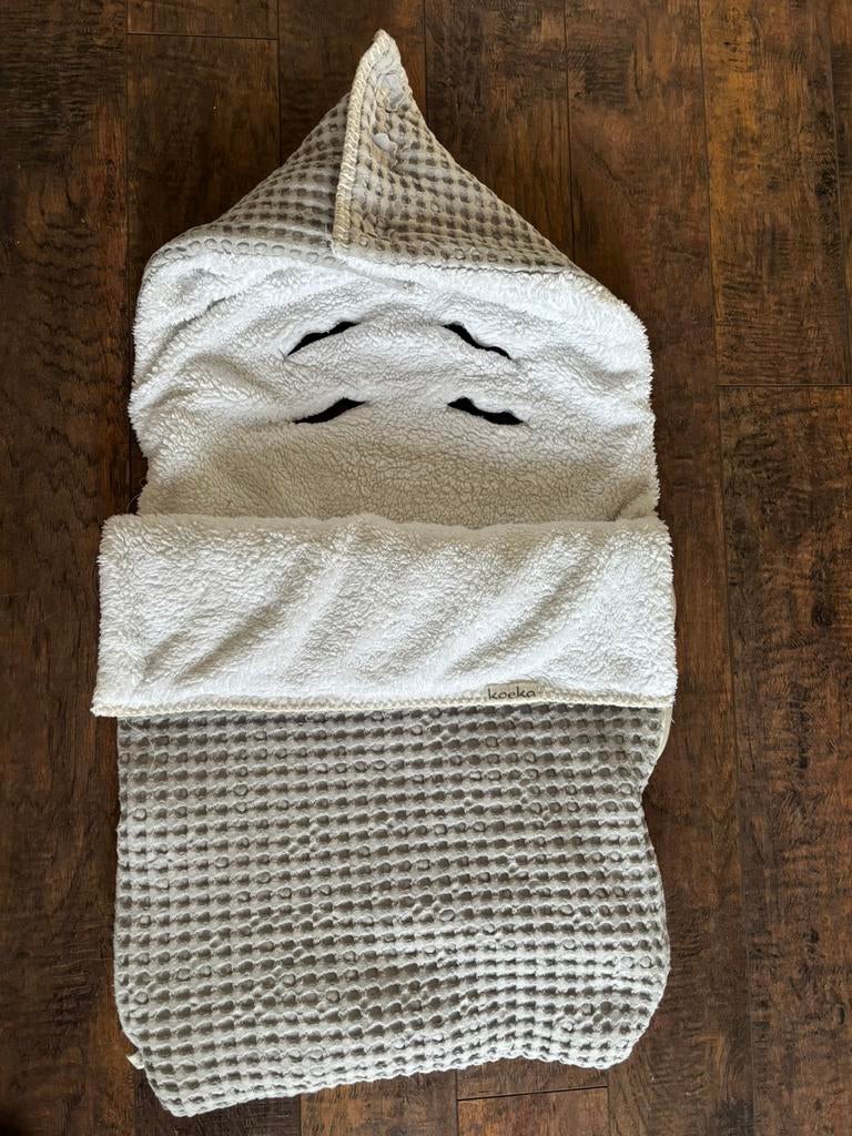 Koeka voetenzak maxi cosi wafel/teddy grijs, Ophalen of Verzenden, Zo goed als nieuw, 70 tot 85 cm, Overige typen