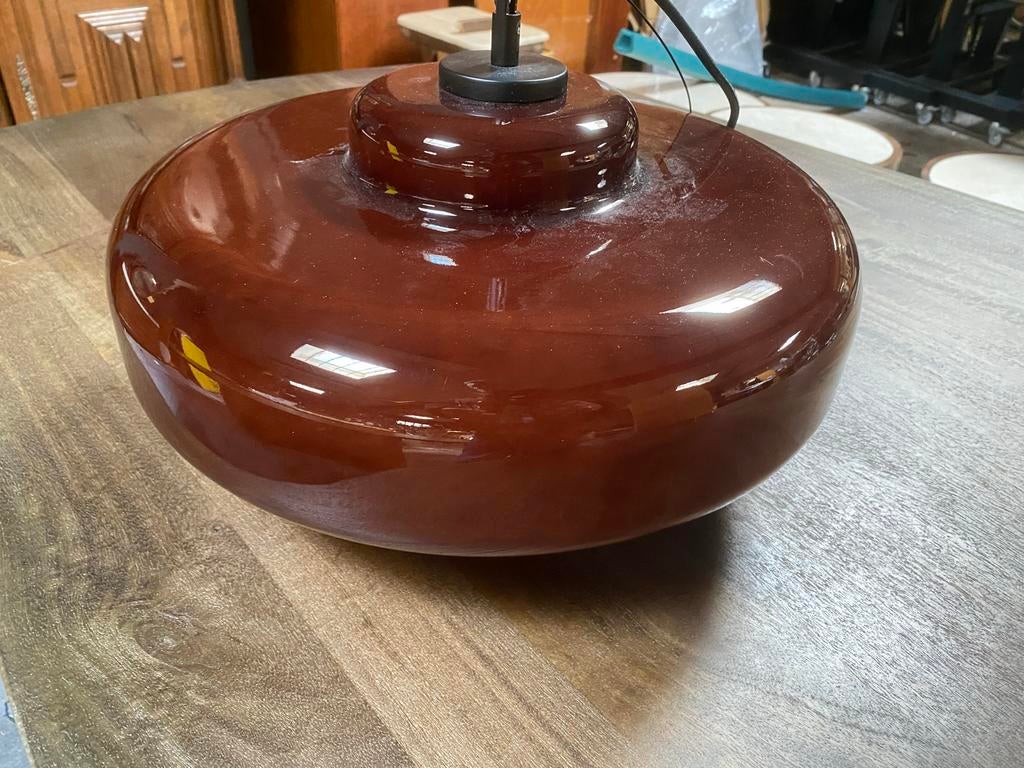 Retro Vintage Bruine Hanglamp - 40cm, Ophalen, Nieuw, Overige materialen, Minder dan 50 cm