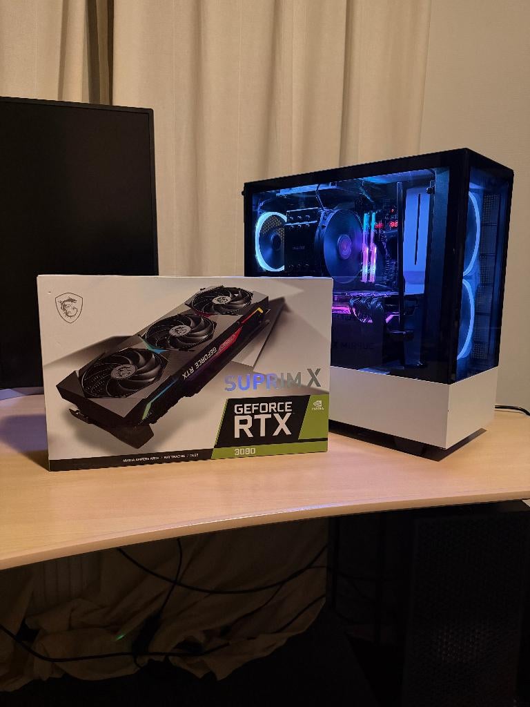 GAME PC | AMD Ryzen 5 5600X | RTX 3080 | 32GB, Ophalen, 1024+512, 32 GB, Zelf gebouwde pc