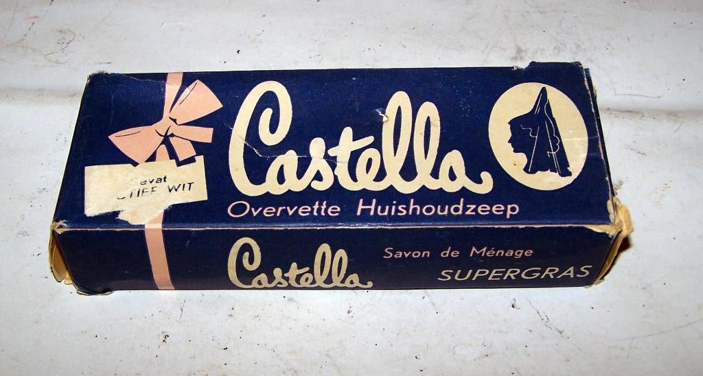 2x vintage Castella overvette huishoudzeep in verpakking. Nw, Ophalen of Verzenden