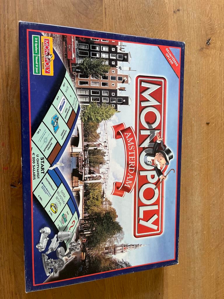 Monopoly Amsterdam, Hobby en Vrije tijd, Gezelschapsspellen | Bordspellen, Drie of vier spelers, Ophalen of Verzenden, Gebruikt