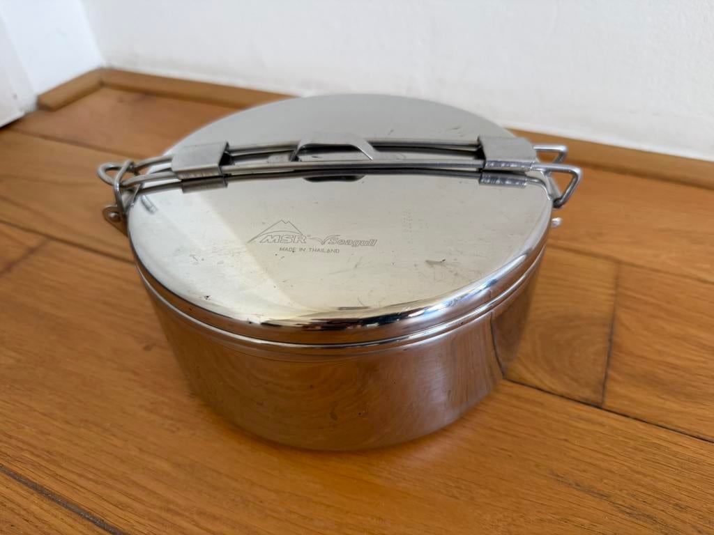 MSR Alpine Stowaway Pot 1.6 Liter, Huis en Inrichting, Keuken | Potten en Pannen, Zo goed als nieuw, Rvs, Ophalen of Verzenden