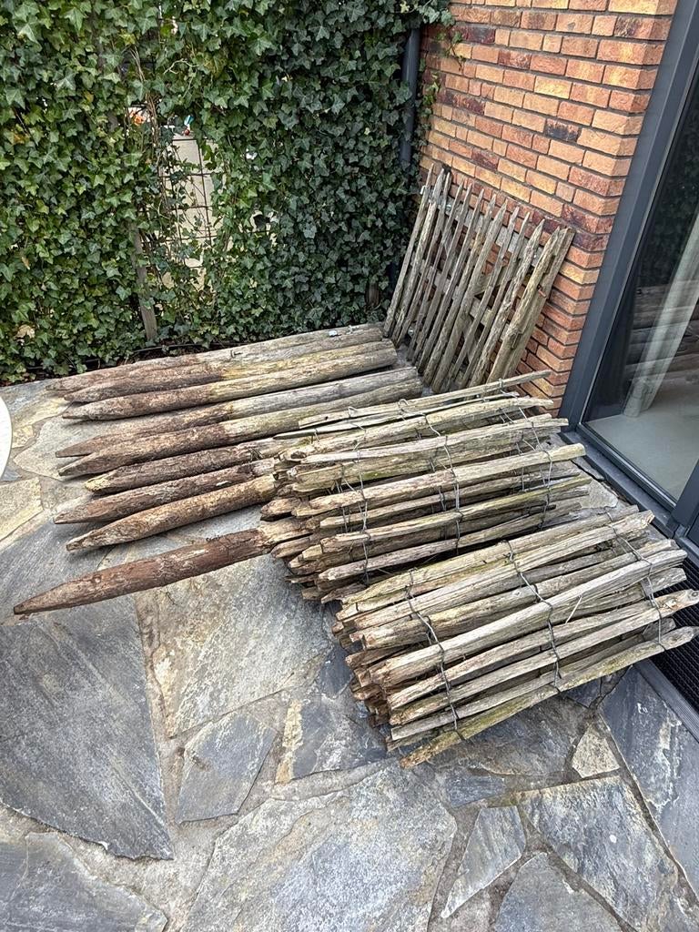 Schapenhek 90 cm hoog met poort, Tuin en Terras, Tuinhekken en Hekwerk, Ophalen, Met poort, Gebruikt, Tuinhek