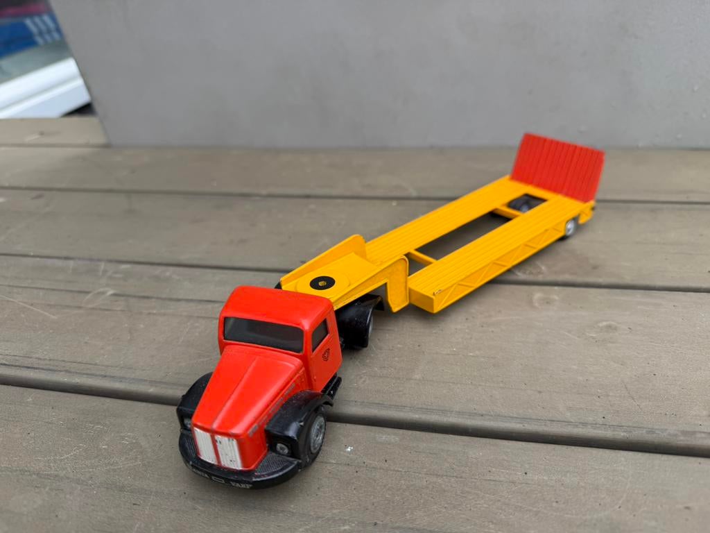 TEKNO SCANIA VABIS ACKERMAN TRANSPORT, Hobby en Vrije tijd, Modelauto's | 1:50, Ophalen, Gebruikt, Bus of Vrachtwagen, Tekno