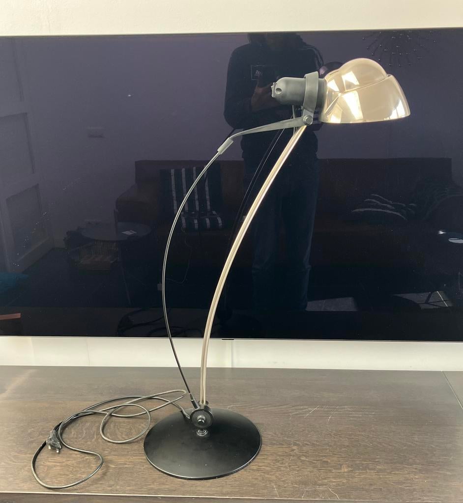 Vintage design Bureaulamp René Kemna voor Sirrah, Huis en Inrichting, Lampen | Tafellampen, Ophalen, Gebruikt, 50 tot 75 cm, Metaal