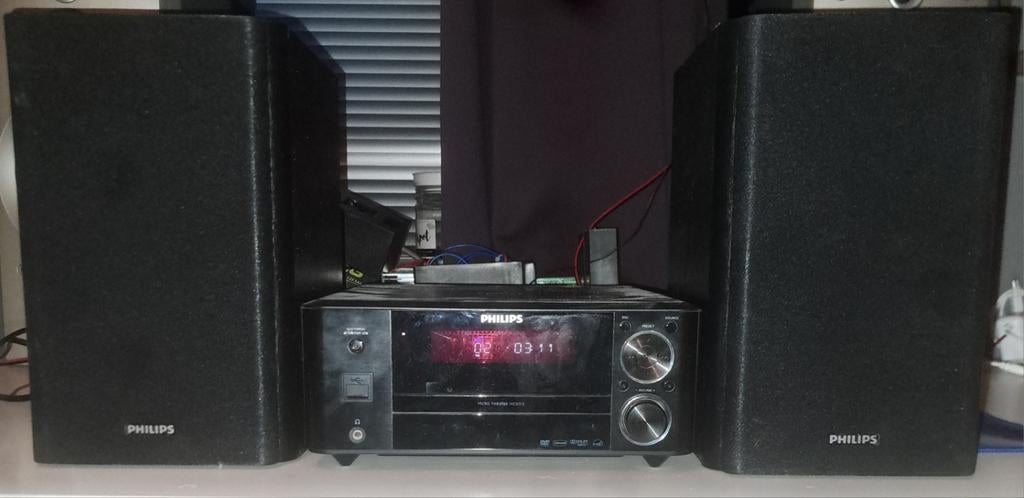 Philips Micro Theater MCD712 - 100W RMS, Ophalen of Verzenden, Gebruikt, Front, Rear of Stereo speakers, Philips