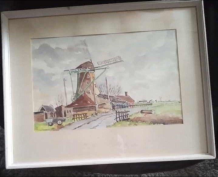 Aarlanderveen, Aquarel Aarlanderveen uit 1972, Ophalen