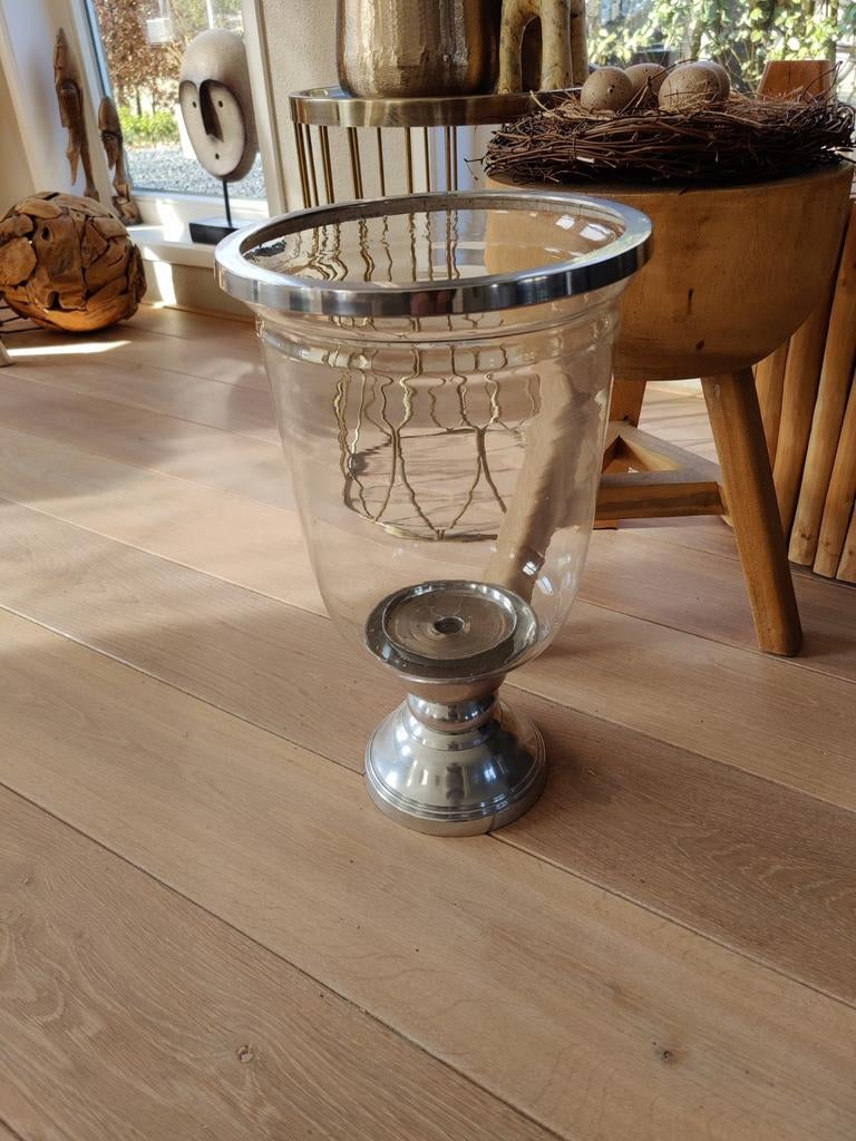 Super groot windlicht met chique uitstraling, Ophalen of Verzenden, Gebruikt