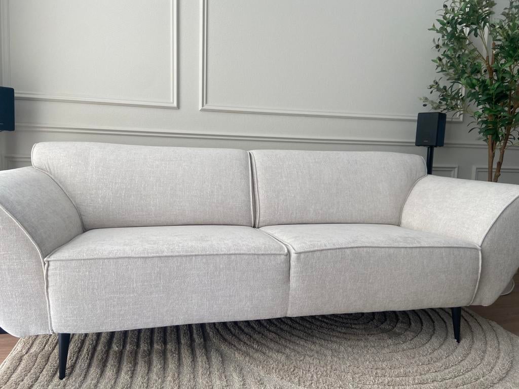 Montel bankstel: 2.5-zits en 2-zits bank, kleur ecru, Ophalen, Zo goed als nieuw, Rechte bank, Stof