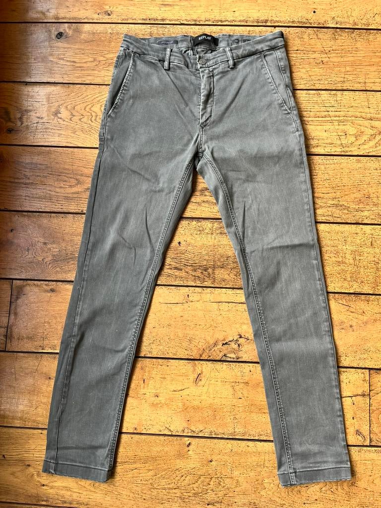 Grijze broek Replay 31 Zeumar, Ophalen of Verzenden, Zo goed als nieuw, Grijs, W32 (confectie 46) of kleiner