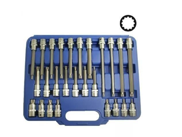 Veeltand bitdoppenset 1/2" 26-delig Stahlkaiser, Ophalen of Verzenden, Nieuw