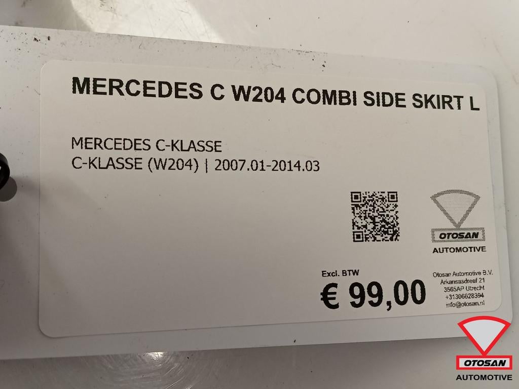 Mercedes C W204 Combi Side Skirt Links 792 Palladiumzilver M, Gebruikt, Mercedes-Benz AG, Mercedes-Benz, Links