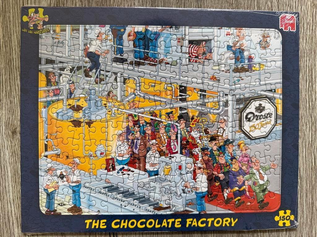 De Chocoladefabriek (Droste) Jan van Haasteren  150 stukjes, Hobby en Vrije tijd, Denksport en Puzzels, Ophalen of Verzenden, Minder dan 500 stukjes