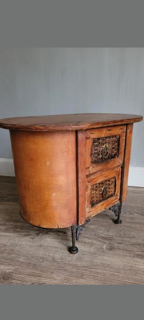 Heel mooi retro kastje., Huis en Inrichting, Overige houtsoorten, Gebruikt, 1 of 2 laden, Minder dan 100 cm