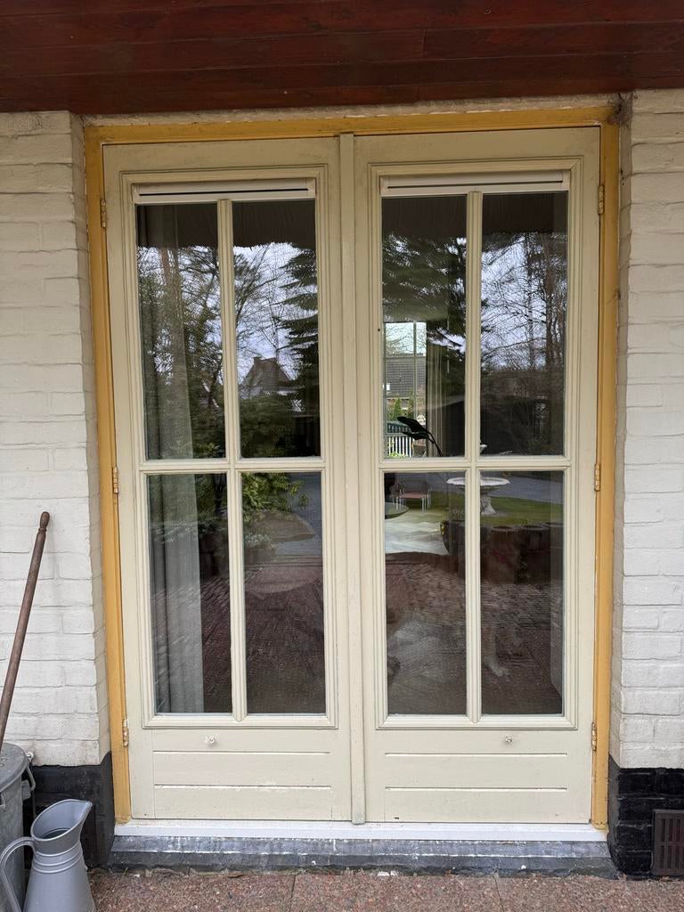 Openslaande deuren met dubbelglas, Ophalen, Gebruikt, 120 cm of meer, Buitendeur
