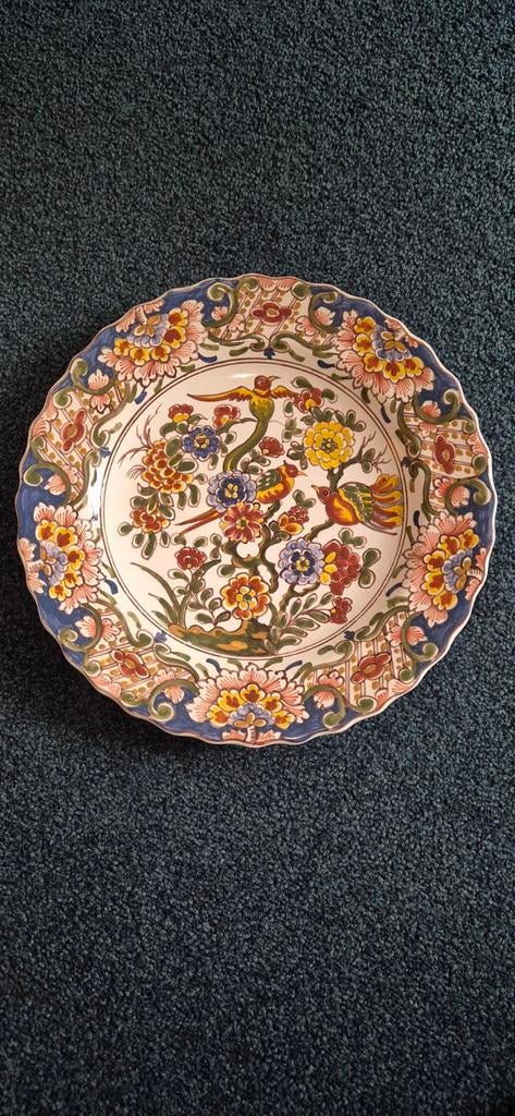 Handgeschilderd bord van Tichelaar uit Makkum, Antiek en Kunst, Antiek | Wandborden en Tegels, Ophalen of Verzenden