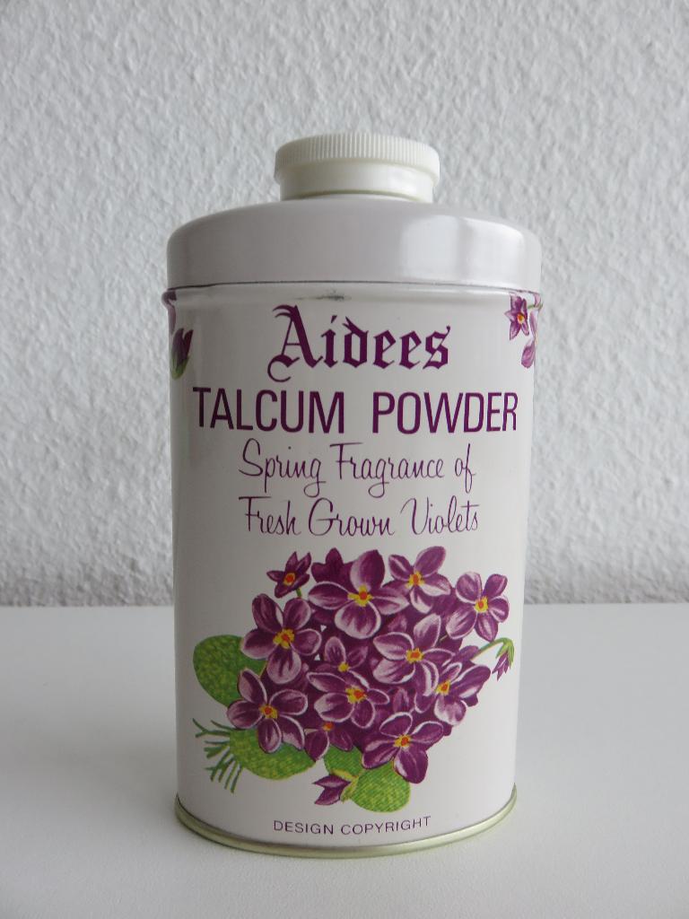 Aidees Talcum Powder Engelse talkpoeder viooltjes, Verzamelen, Parfumverzamelingen, Gebruikt, Overige typen, Gevuld, Ophalen of Verzenden