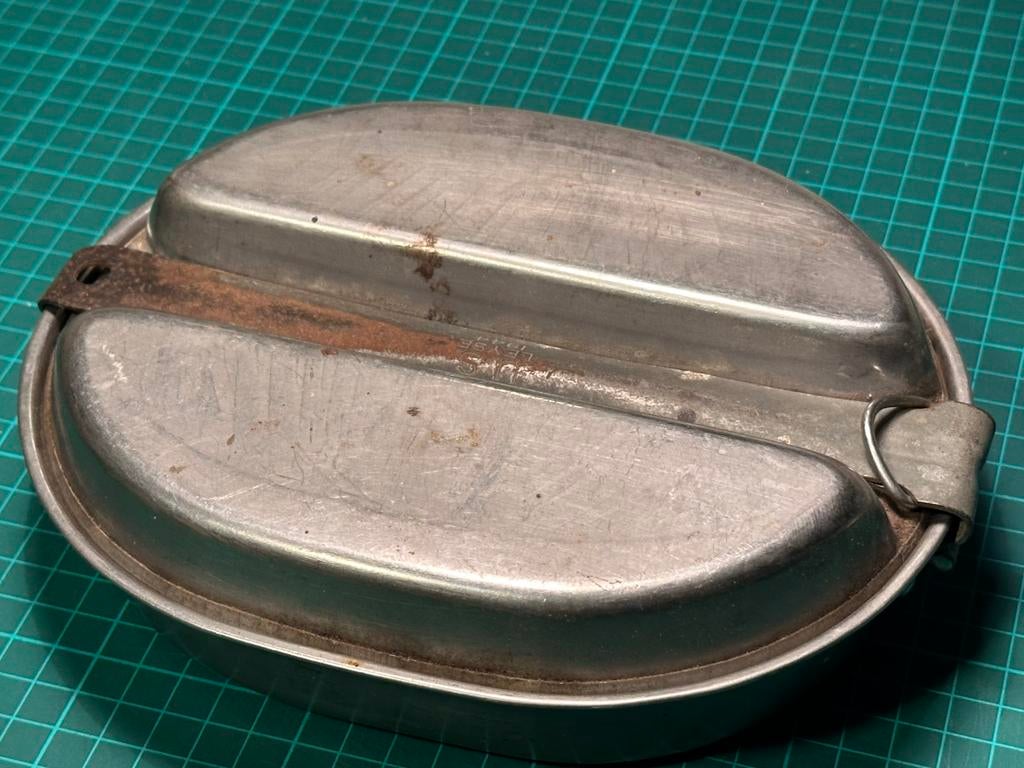 Etensbakje militairen soldaten US-1944, Ophalen of Verzenden, Landmacht, Nederland, Foto of Poster