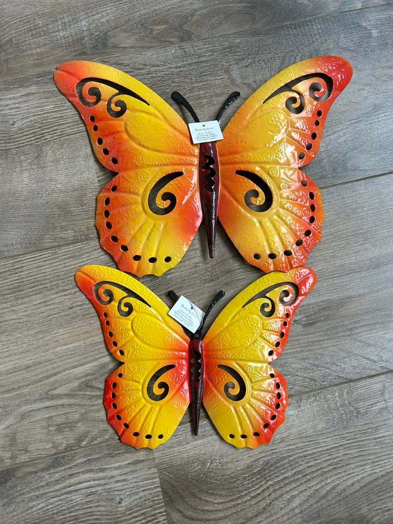 Decoratie vlinders metaal, Ophalen of Verzenden, Nieuw