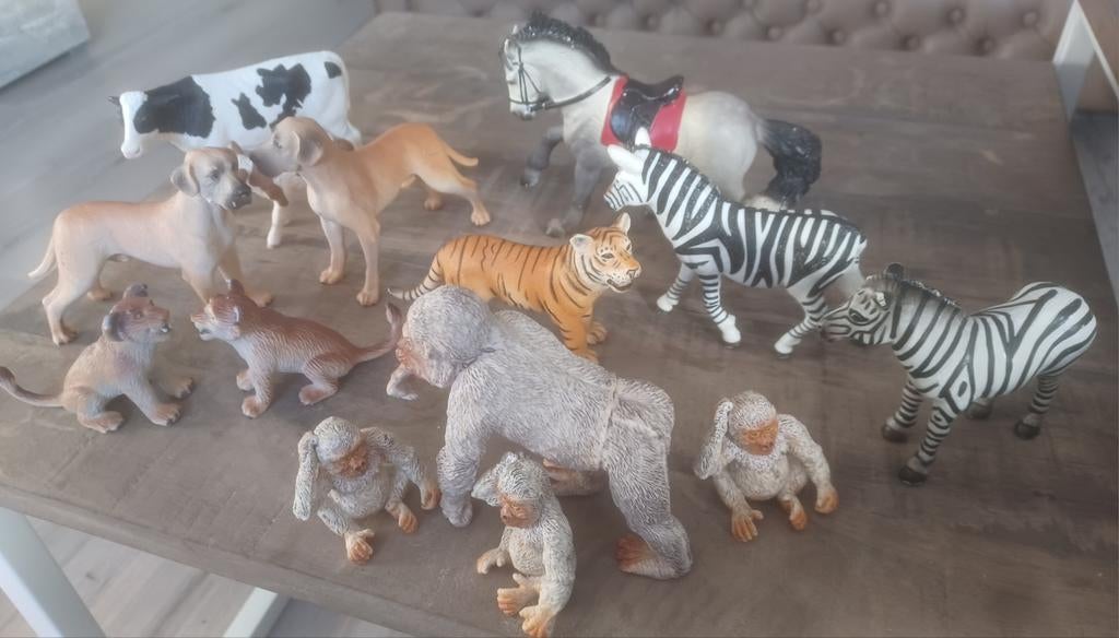 Collectie jungle dieren diverse dieren apen paarden honden, Ophalen of Verzenden