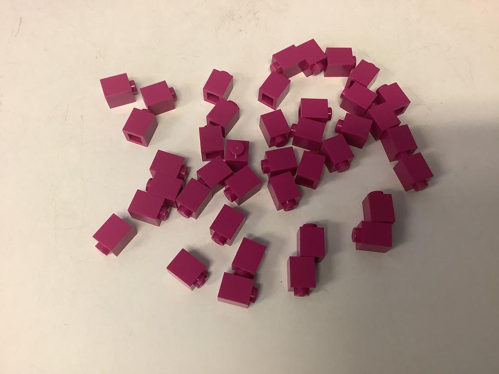 Lego steen 1x1 magenta, Ophalen of Verzenden, Gebruikt, Losse stenen, Lego