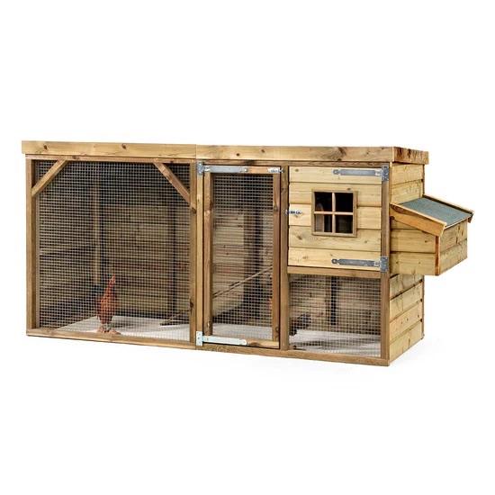 Houten Kippenhok Nelly | Nachthok + Overdekte Ren | Glorenza