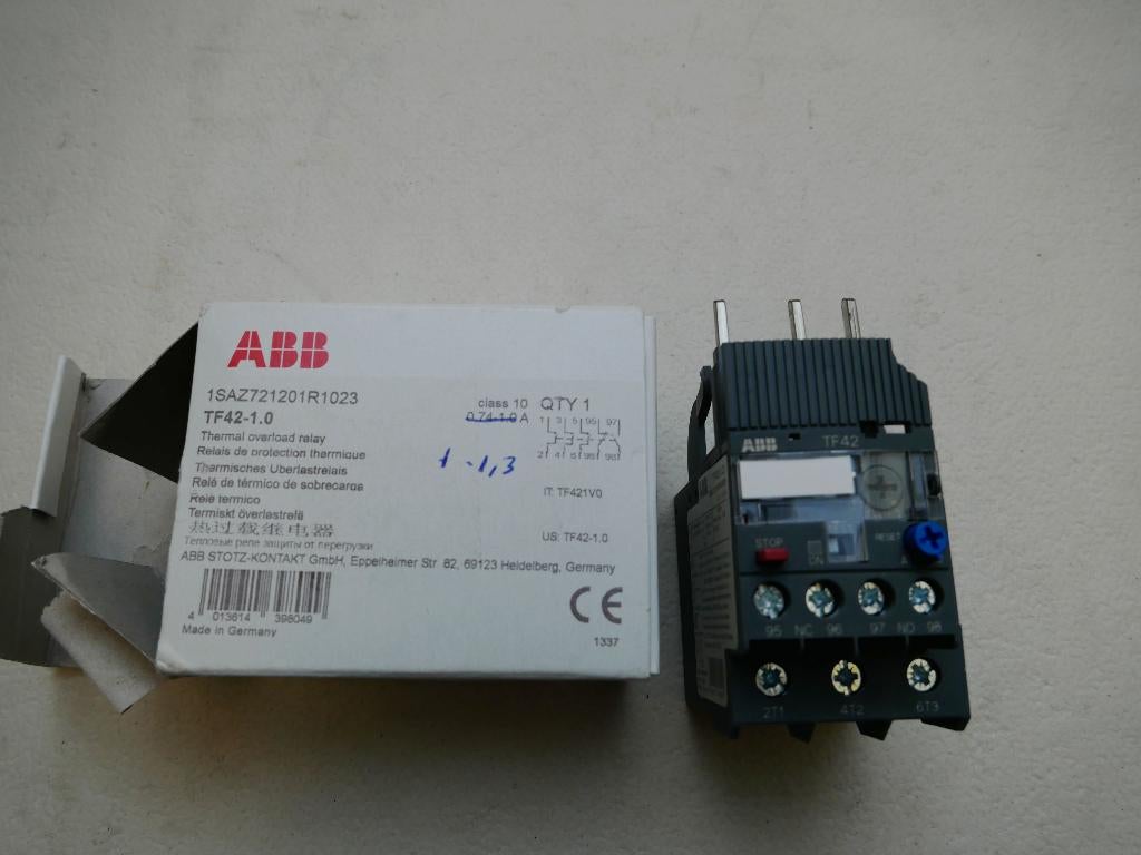 ABB tf42-1.3 Overbelastingsrelais, Ophalen of Verzenden, Nieuw