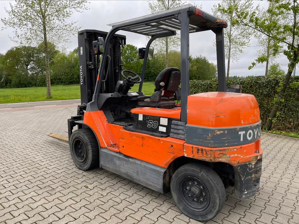 Toyota 5 tons elektrische heftruck triplo sideshift 2711uur!, Heftruck, Ophalen of Verzenden, Toyota, Meer dan 4000 kg