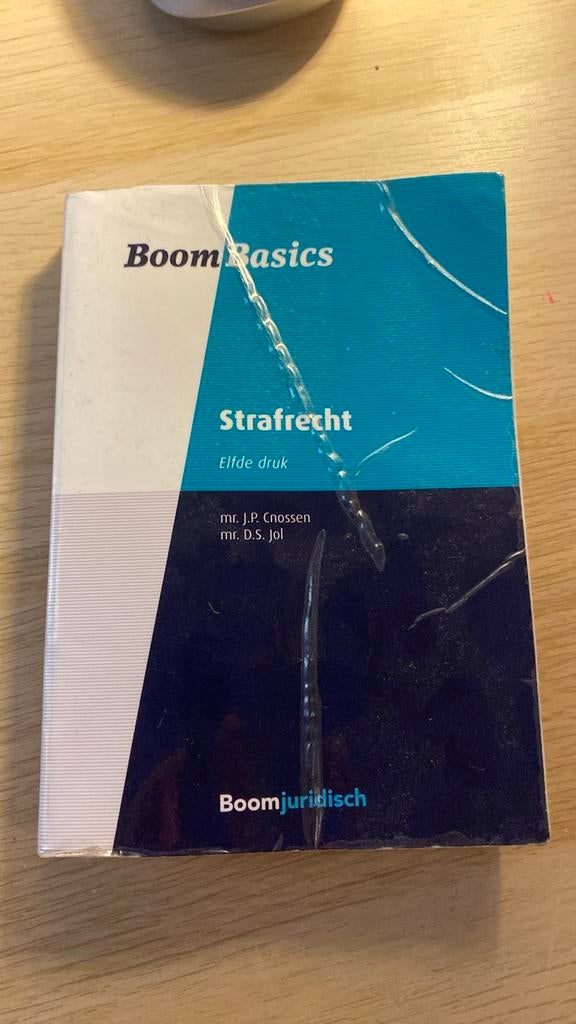 Boom Basics Strafrecht - Samenvatting, Ophalen of Verzenden, Gelezen, Overige uitgevers, Nederlands
