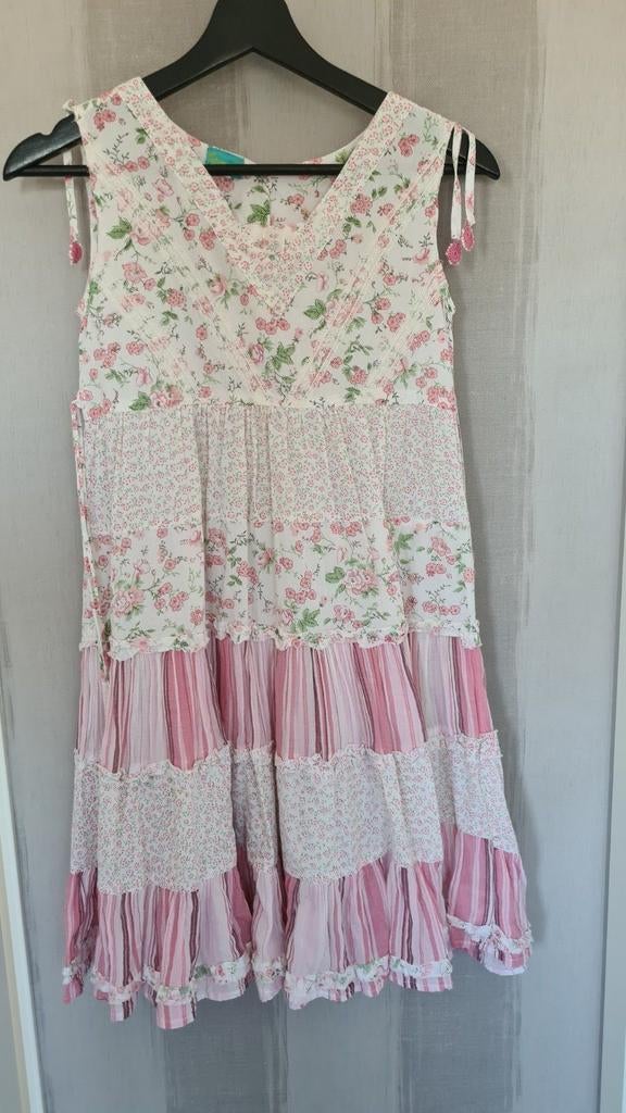 Tom-Du jurk bloemen maat 134, Meisje, Ophalen of Verzenden, Zo goed als nieuw, Tom Du