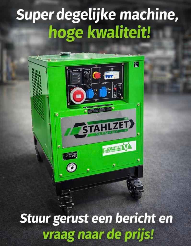 20 kW Diesel Aggregaat 32A Stage V Silent | 15KW continu!