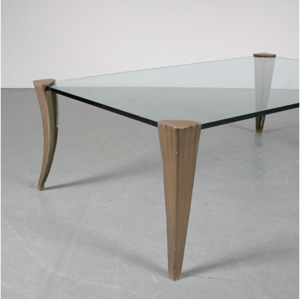 4 tafelpoten Peter Chygczy zonder glasplaat, Ophalen, Minder dan 45 cm, Minder dan 55 cm, Metaal of Aluminium