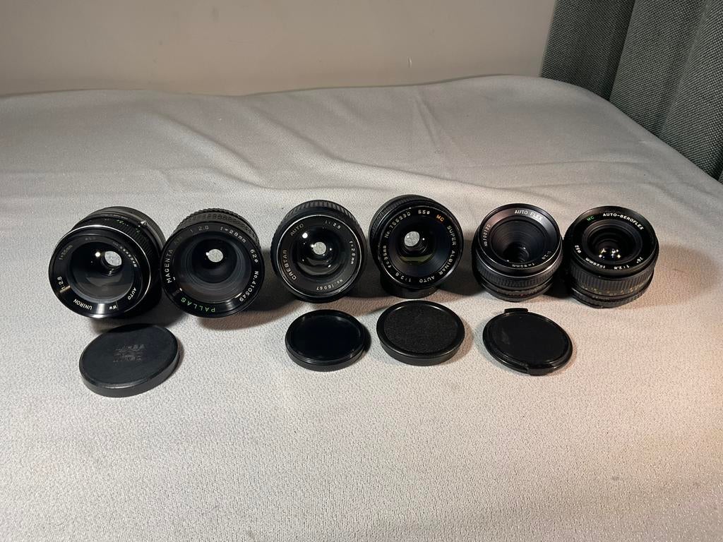 2 stuks mooie lenzen met m42 schroefdraad vatting, Ophalen of Verzenden, Gebruikt, Groothoeklens