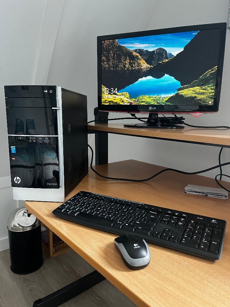 PC set HP Pavilion, Gebruikt, HDD, 2 tot 3 Ghz, .  HP