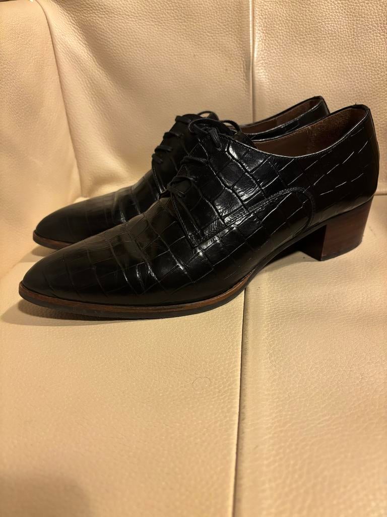 Pertini leren schoenen maat 40, Kleding | Dames, Schoenen, Ophalen of Verzenden, Zo goed als nieuw, Zwart