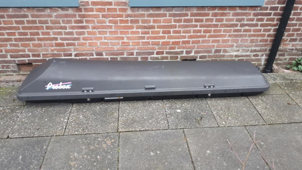 Probox dakkoffer skikoffer, grijs, ongeveer 200 x 50cm, Ophalen