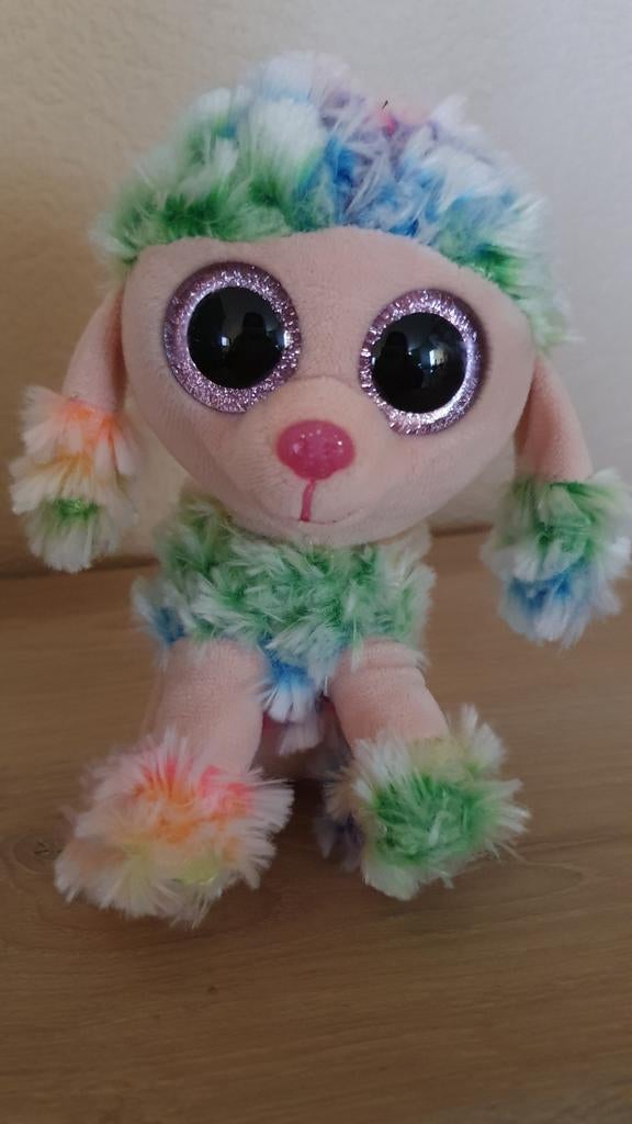 Ty knuffel rainbow/regenboog poedel., Ophalen of Verzenden, Zo goed als nieuw, Overige typen